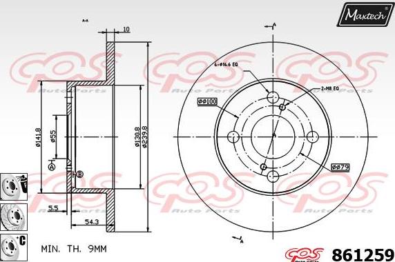 Maxtech 70180048 - Blīve, Bremžu suporta virzulītis ps1.lv