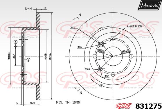 Maxtech 70180148 - Blīve, Bremžu suporta virzulītis ps1.lv