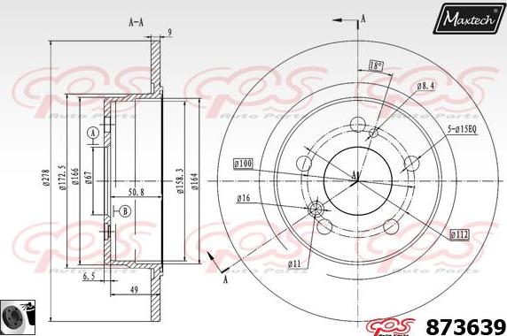 Maxtech 70180186 - Blīve, Bremžu suporta virzulītis ps1.lv