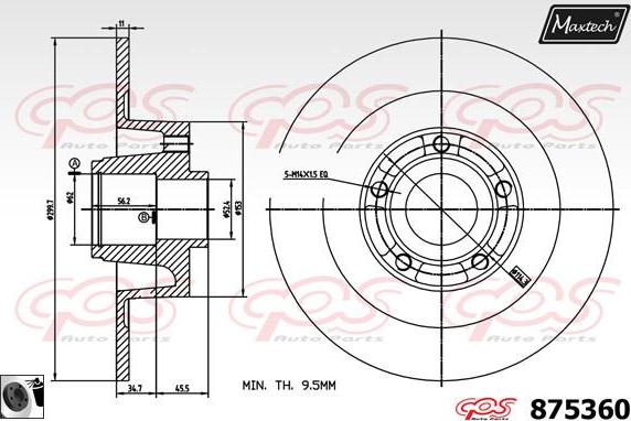 Maxtech 70180127 - Blīve, Bremžu suporta virzulītis ps1.lv