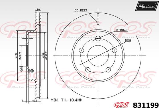 Maxtech 70180352 - Blīve, Bremžu suporta virzulītis ps1.lv