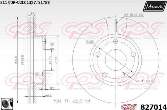 Maxtech 70180328 - Blīve, Bremžu suporta virzulītis ps1.lv