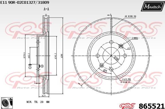 Maxtech 70180291 - Blīve, Bremžu suporta virzulītis ps1.lv