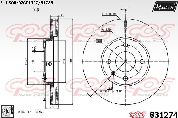 Maxtech 70180259 - Blīve, Bremžu suporta virzulītis ps1.lv