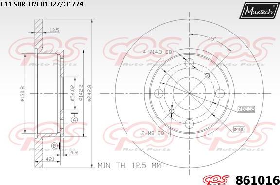 Maxtech 70180250 - Blīve, Bremžu suporta virzulītis ps1.lv