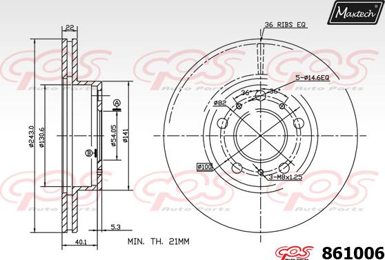 Maxtech 70200496 - Remkomplekts, Bremžu suports ps1.lv