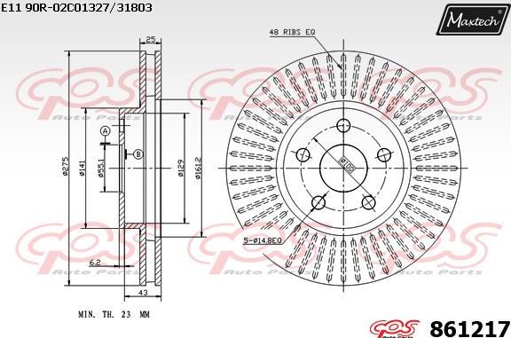 Maxtech 70200598 - Remkomplekts, Bremžu suports ps1.lv