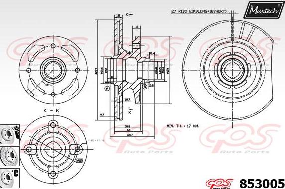 Maxtech 70200549 - Remkomplekts, Bremžu suports ps1.lv