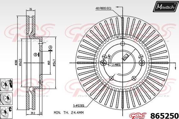 Maxtech 871058 - Bremžu diski ps1.lv