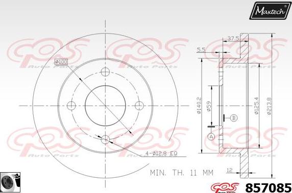 Maxtech 70200684 - Remkomplekts, Bremžu suports ps1.lv