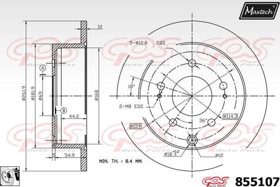 Maxtech 70200091 - Remkomplekts, Bremžu suports ps1.lv