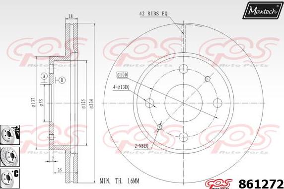 Maxtech 70200064 - Remkomplekts, Bremžu suports ps1.lv