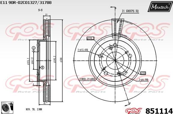 Maxtech 70200145 - Remkomplekts, Bremžu suports ps1.lv