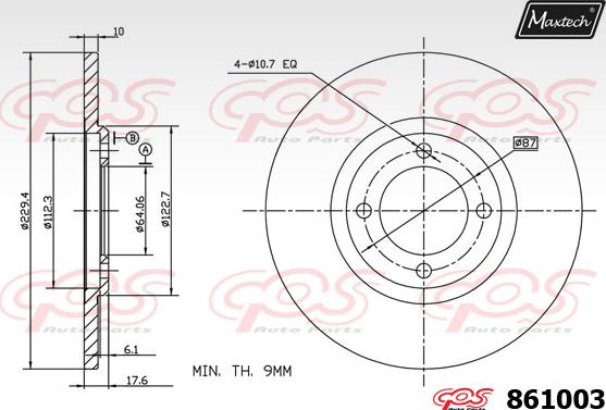 Maxtech 70200165 - Remkomplekts, Bremžu suports ps1.lv