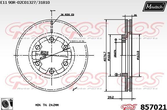 Maxtech 70200100 - Remkomplekts, Bremžu suports ps1.lv