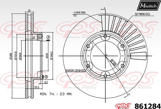 Maxtech 70200107 - Remkomplekts, Bremžu suports ps1.lv