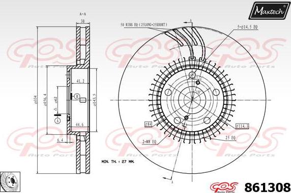 Maxtech 70200185 - Remkomplekts, Bremžu suports ps1.lv