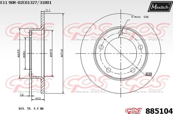 Maxtech 70200123 - Remkomplekts, Bremžu suports ps1.lv