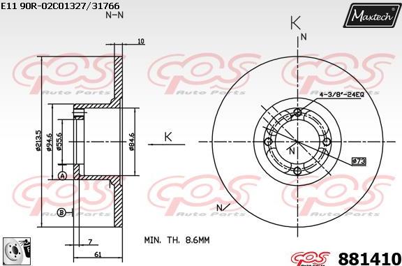 Maxtech 70200841 - Remkomplekts, Bremžu suports ps1.lv