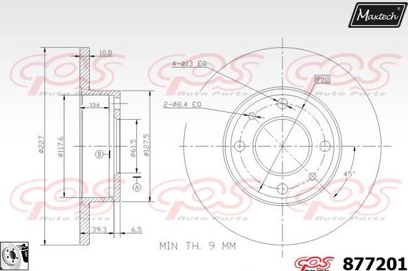 Maxtech 70200828 - Remkomplekts, Bremžu suports ps1.lv