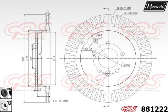 Maxtech 70200389 - Remkomplekts, Bremžu suports ps1.lv