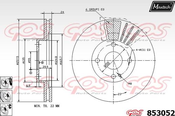 Maxtech 70200386 - Remkomplekts, Bremžu suports ps1.lv