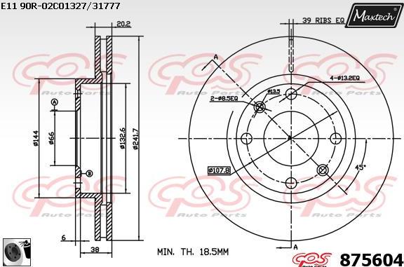 Maxtech 70200333 - Remkomplekts, Bremžu suports ps1.lv