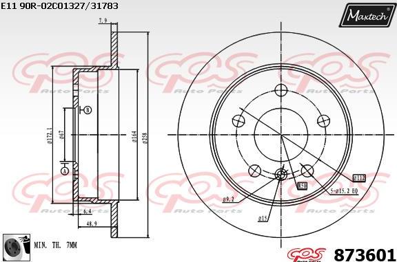 Maxtech 70200247 - Remkomplekts, Bremžu suports ps1.lv