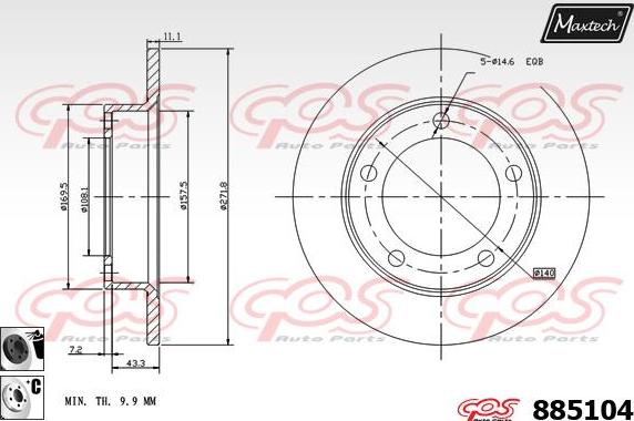 Maxtech 70200252 - Remkomplekts, Bremžu suports ps1.lv