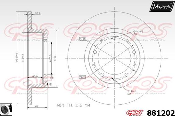 Maxtech 70200269 - Remkomplekts, Bremžu suports ps1.lv