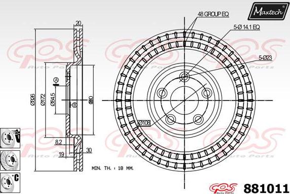 Maxtech 70200235 - Remkomplekts, Bremžu suports ps1.lv