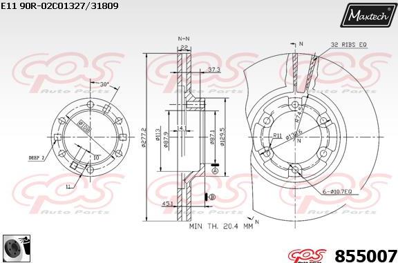 Maxtech 70200783 - Remkomplekts, Bremžu suports ps1.lv