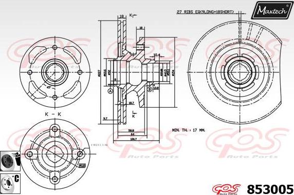 Maxtech 70200730 - Remkomplekts, Bremžu suports ps1.lv