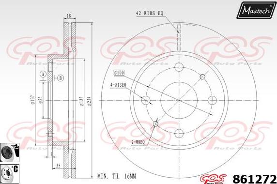 Maxtech 70200776 - Remkomplekts, Bremžu suports ps1.lv