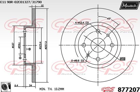 Maxtech 70203000 - Remkomplekts, Bremžu suports ps1.lv