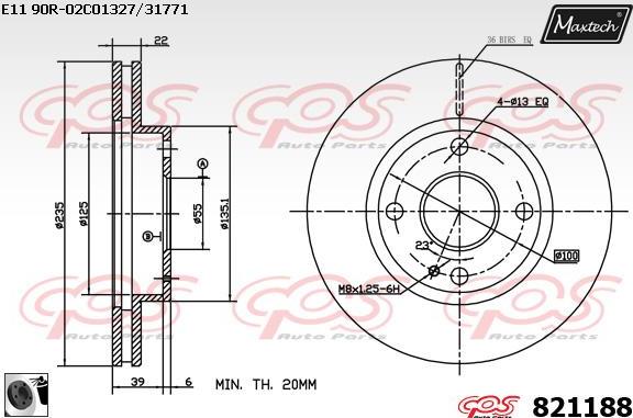 Maxtech 71810164 - Vadīkla, Bremžu suports ps1.lv