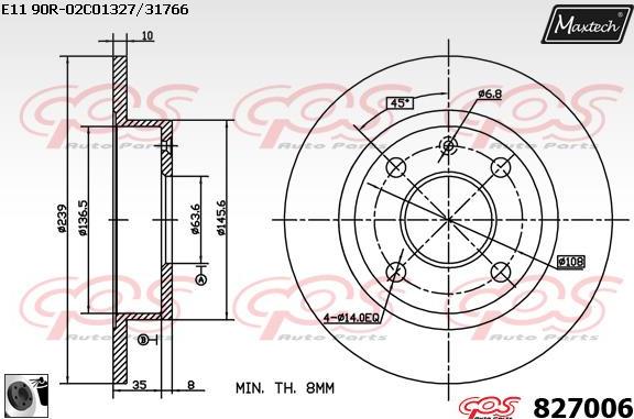 Maxtech 71810137 - Vadīkla, Bremžu suports ps1.lv