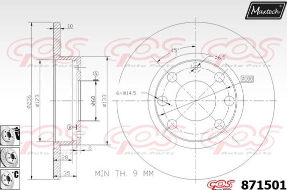 Maxtech 883410 - Bremžu diski ps1.lv