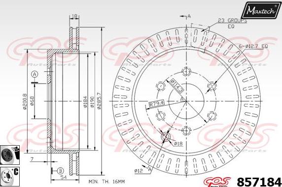 Maxtech 72940025 - Virzulis, Bremžu suports ps1.lv