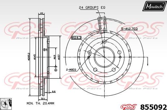 Maxtech 72943027 - Virzulis, Bremžu suports ps1.lv