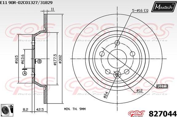 Maxtech 72960010 - Virzulis, Bremžu suports ps1.lv