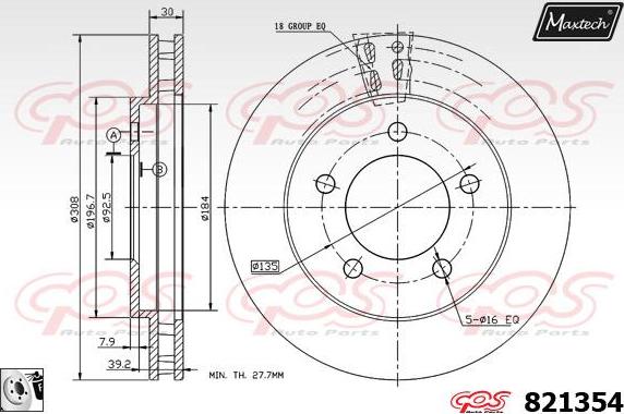 Maxtech 72930008 - Virzulis, Bremžu suports ps1.lv