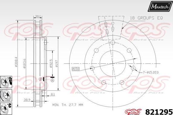 Maxtech 72930020 - Virzulis, Bremžu suports ps1.lv