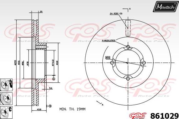 Maxtech 873014 - Bremžu diski ps1.lv