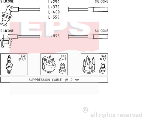 MDR EPS-1500 920 - Augstsprieguma vadu komplekts ps1.lv