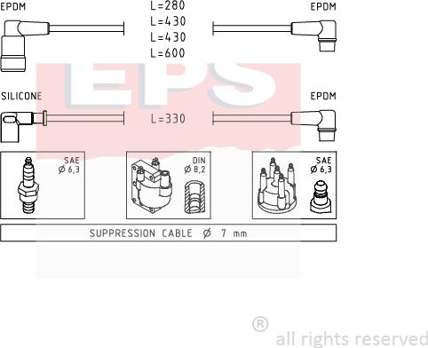 MDR EPS-1500 417 - Augstsprieguma vadu komplekts ps1.lv