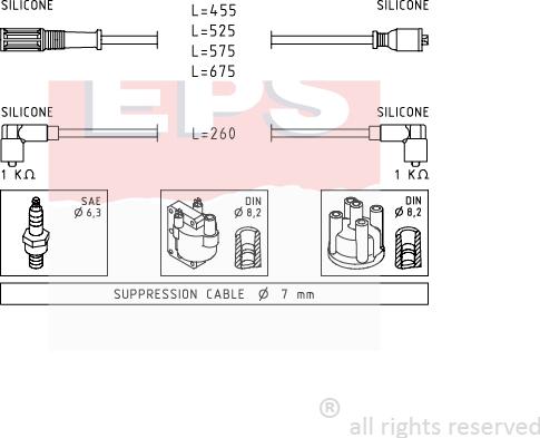 MDR EPS-1500 692 - Augstsprieguma vadu komplekts ps1.lv