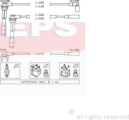 MDR EPS-1500 802 - Augstsprieguma vadu komplekts ps1.lv