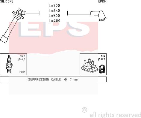 MDR EPS-1500 884 - Augstsprieguma vadu komplekts ps1.lv