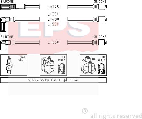 MDR EPS-1500 354 - Augstsprieguma vadu komplekts ps1.lv